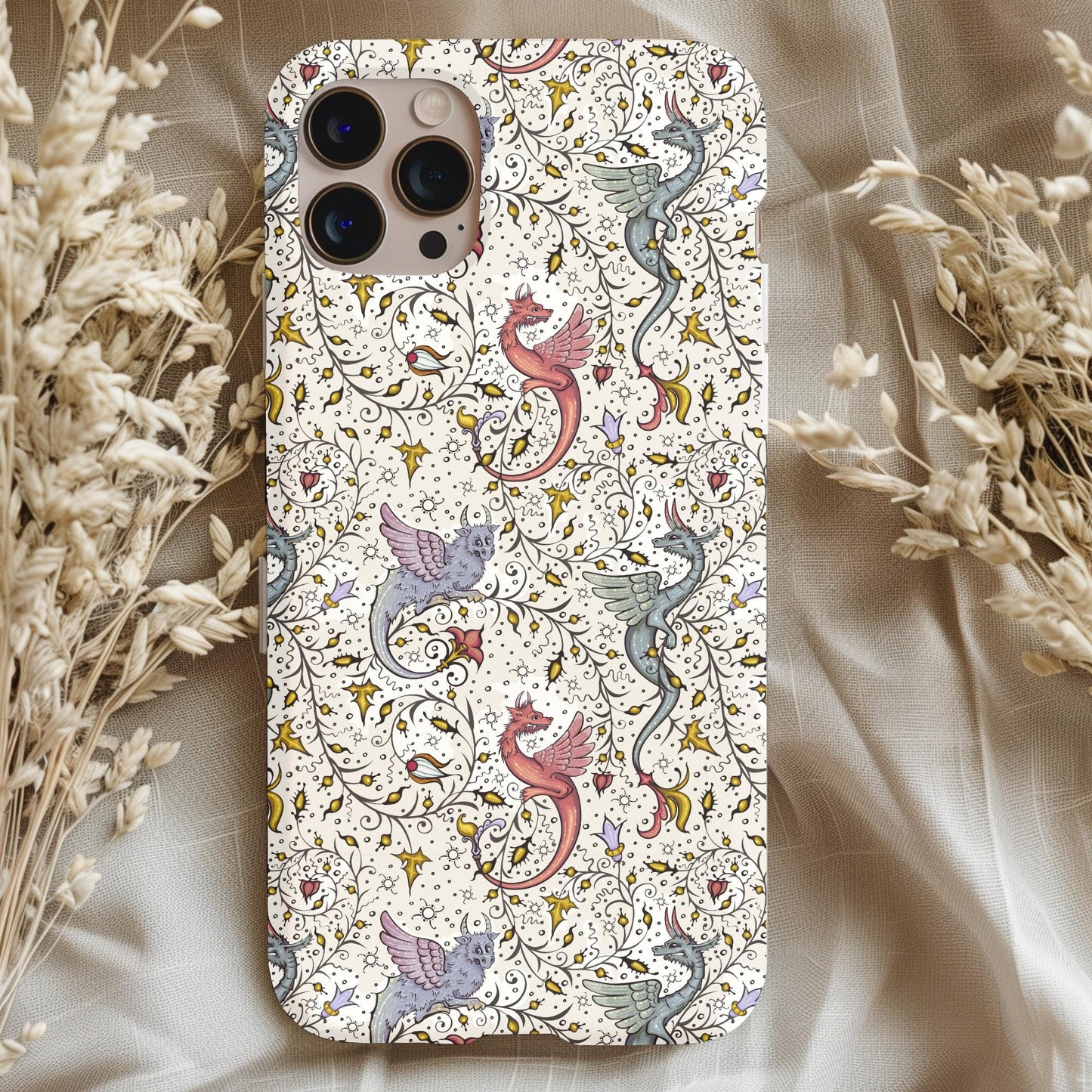 Vintage Medieval Dragons Phone Case