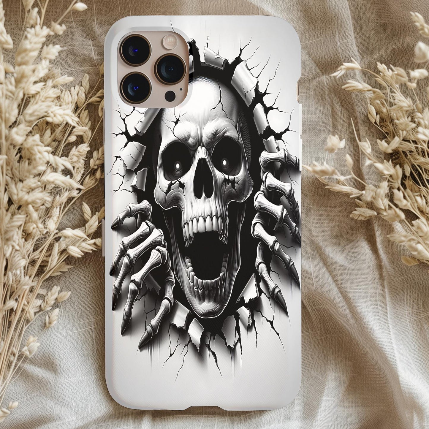 Skeleton Breakthrough Pattern Phone Case