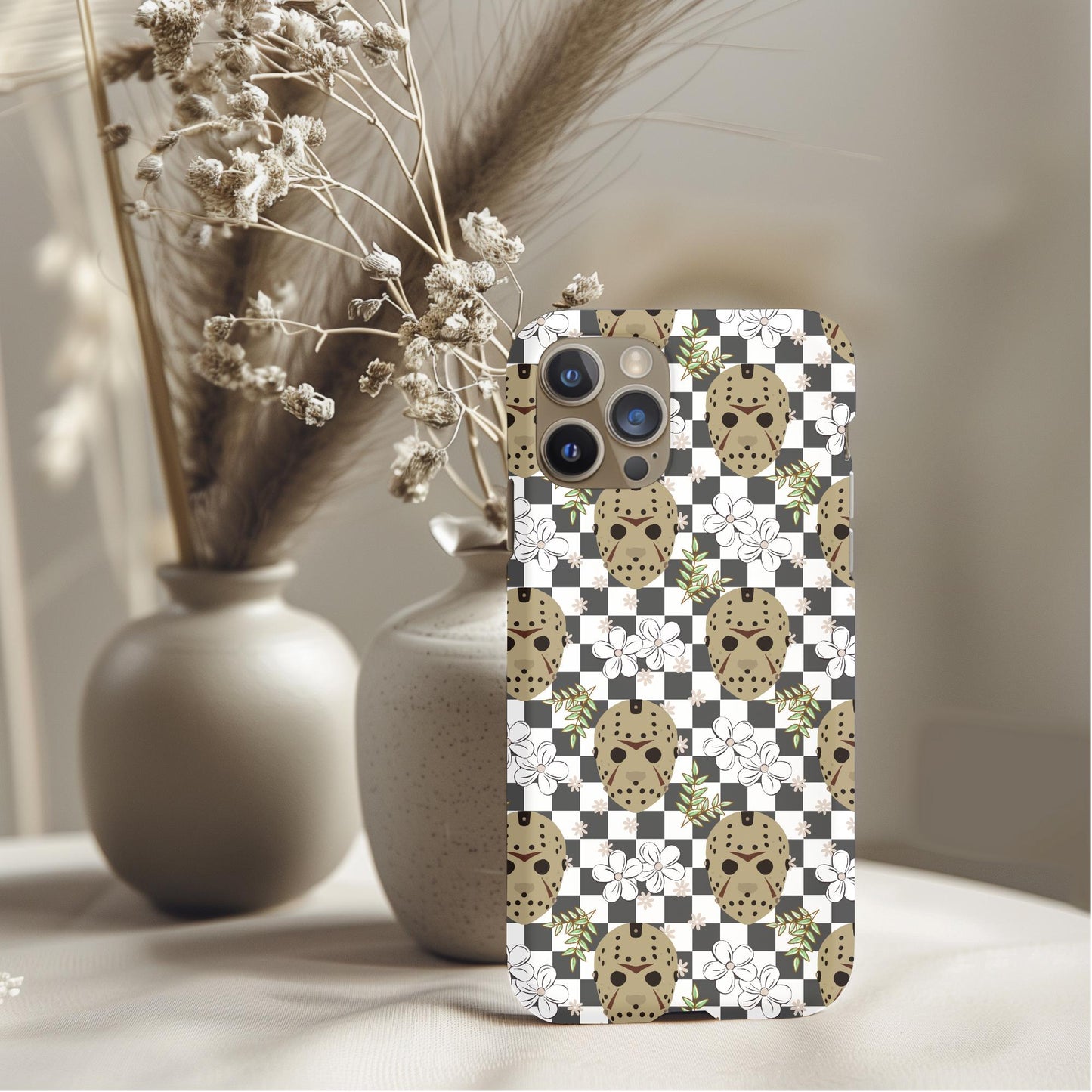 Floral Jason Checker Phone Case