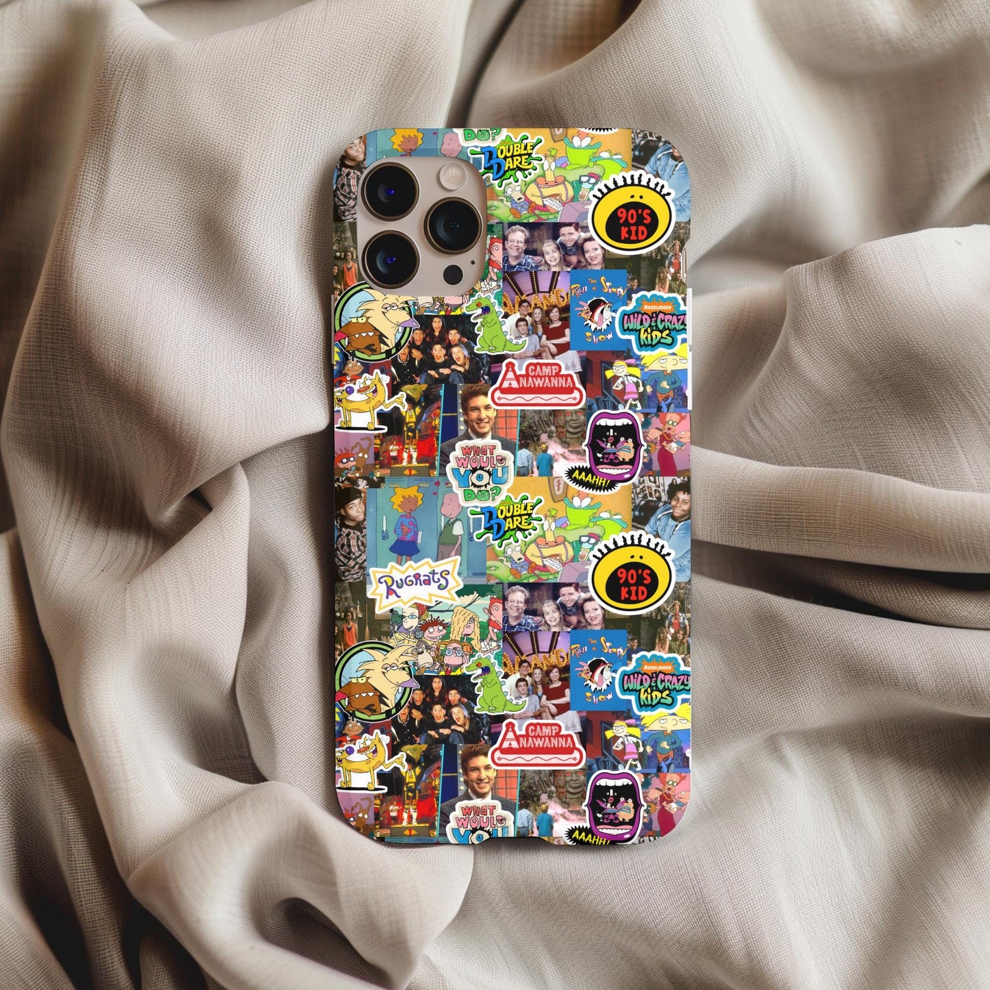 Nostalgic 90s TV Show Collage Phone Case