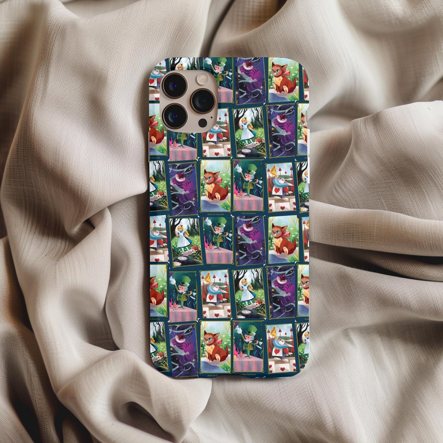 Alice Cheshire Cat Tarot Cards Phone Case