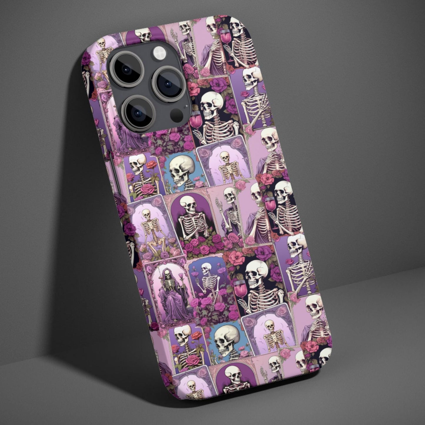 Halloween Skeleton Tarot Cards Phone Case