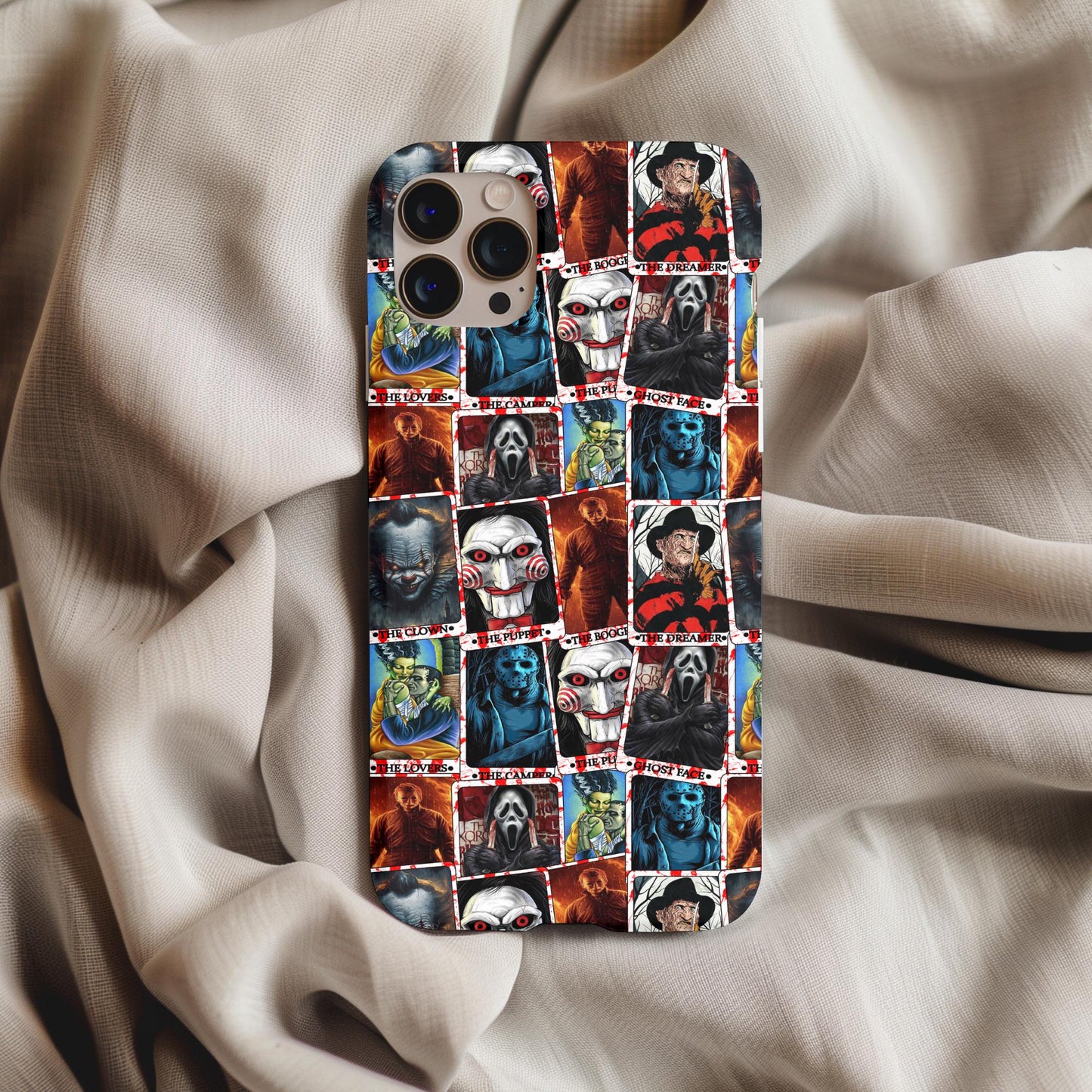 Horror Characters Tarot Card Phone Case