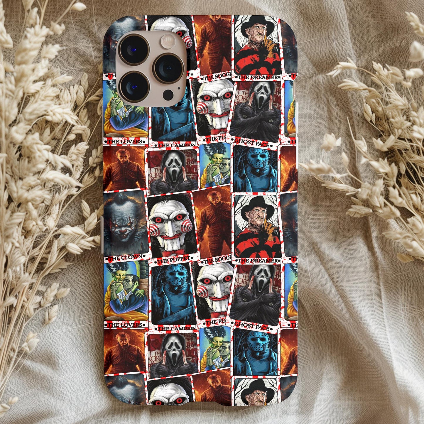 Horror Characters Tarot Card Phone Case