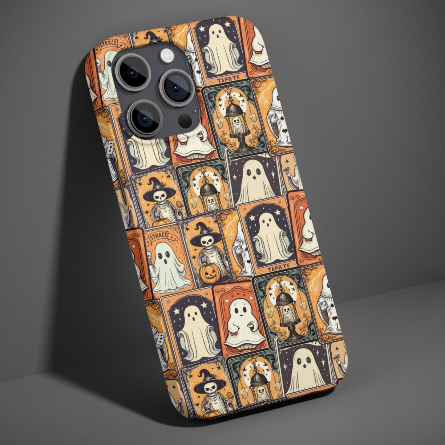 Halloween Ghosties Tarot Card Phone Case